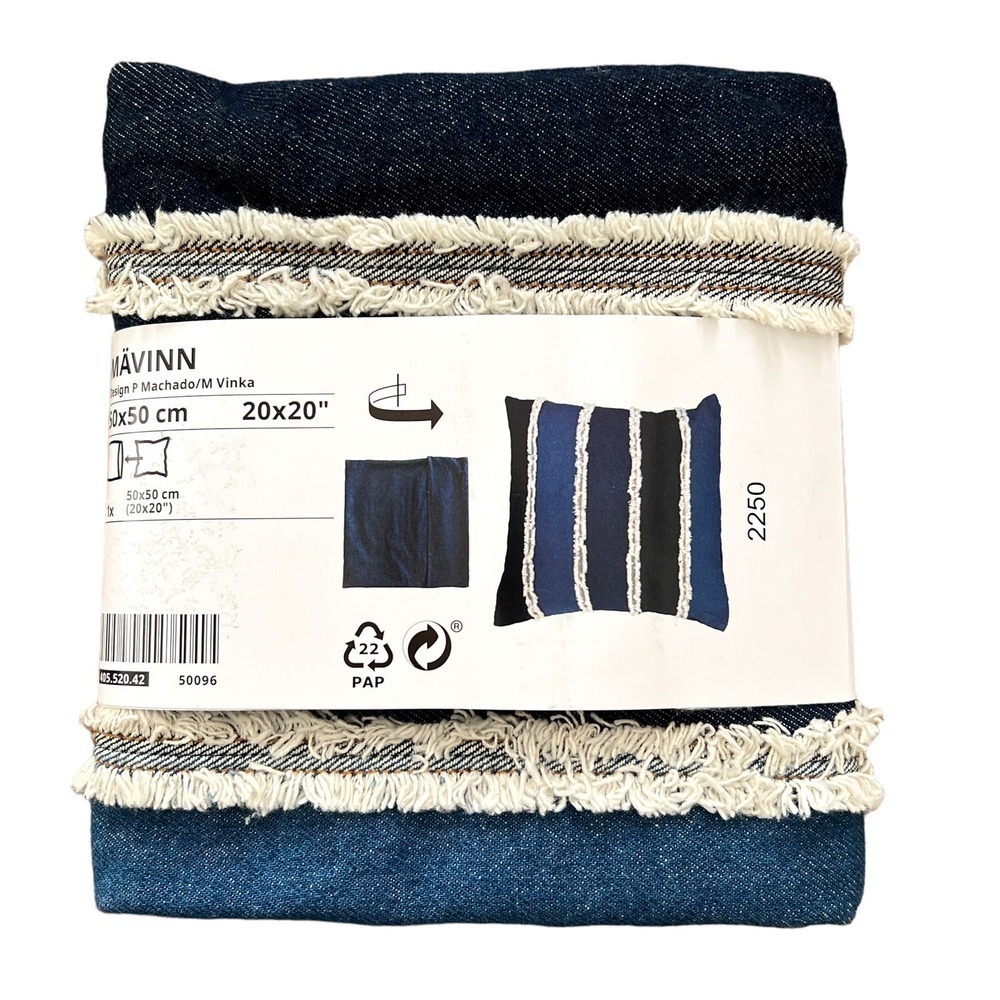 IKEA MAVINN Denim 20" x 20" Pillow Cover
